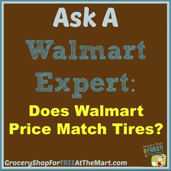 does walmart price match tires